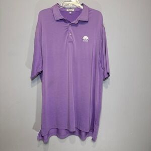 Peter Millar Summer Comfort Polo Shirt Mens XXL Purple Belfair Golf Performance